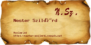 Nester Szilárd névjegykártya